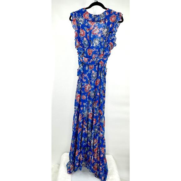 Misa Los Angeles Natasha‎ Cut Out Ruffled Midi Dress Large - Picture 5 of 13